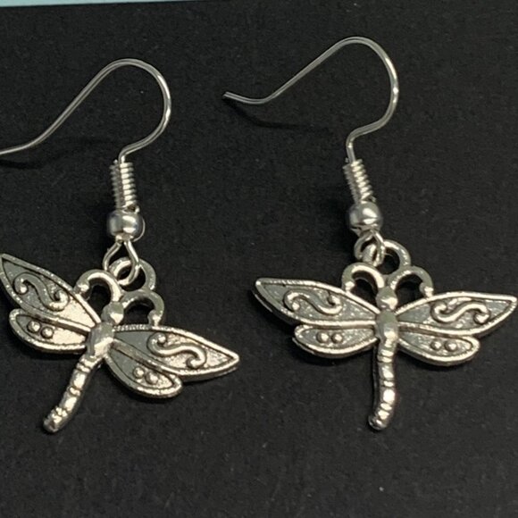 Dragonfly Earring, Insect Earring, Silly Earrings, Gift Idea, Celtic Ear… - Picture 1 of 5